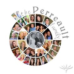 the perregant family logo with many different pictures