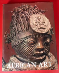 the book african art is on display