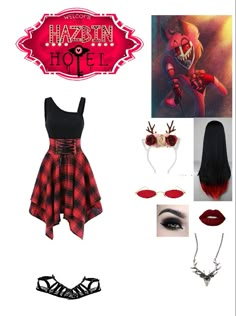 Alastor Outfit Ideas, Helluva Boss Outfit Ideas, Anime Modern Outfits, Cartoon Inspired Outfits, Hotel Closet, Hotel Outfits, Monster High Halloween Costumes