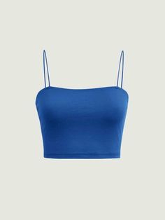 Cute Spiral Notebooks, Top Azul, Blue Cami, Crop Tops Online, Cotton Sleepwear, Women Tank Tops, Blue Crop Tops, Cropped Tops, Cute Crop Tops