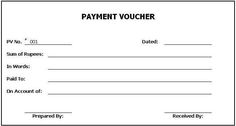 a payment voucher form is shown in this image