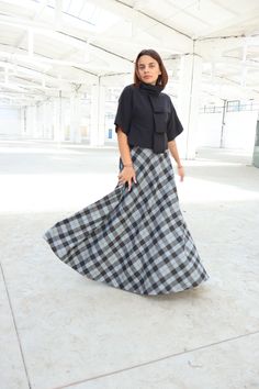 Elegant high waisted plaid skirt made of wool mix available in many patterns and a wide range of sizes. ◈ Stylish and chic fashion is our shared dream! You can be sure that this piece is made with a lot of love and craftsmanship. ◈ S I Z I N G ◈ This item is available from XS to 4XL. Please, have a look at my Size Chart below before placing your order. ◈ D E L I V E R Y ◈ This item will be shipped in up to 5 days after your order was placed. We ship with a standard post or Express courier depend Plaid Flared Skirt, Plaid Flared Relaxed Fit Skirt, Plaid Tiered Lined Skirt, Fitted Plaid Tiered Skirt, Plaid Flared Skirt With Relaxed Fit, Relaxed Full Plaid Skirt, Winter Maxi Skirt, Edwardian Walking Skirt, High Waisted Plaid Skirt