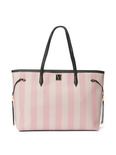 Pink Tote Bag, Victoria Secret Tote Bags, Striped Bags, Girly Bags, Carryall Tote, Pink Tote Bags, Victoria Secrets, Pink Tote, Pretty Bags