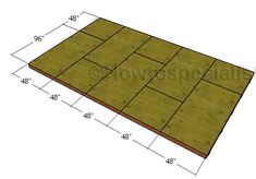 the floor plan for an outdoor deck with measurements to make it look like it has been built