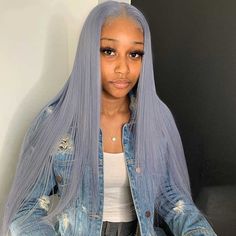 Silver Gray Straight Human Hair Wigs Grey Hair Color Silver, Hair Colorful, Straight Human Hair Wigs, Wig Styling, Silver Hair Color, Grey Wig, Colored Wigs, Straight Lace Front Wigs, Grey Hair Color