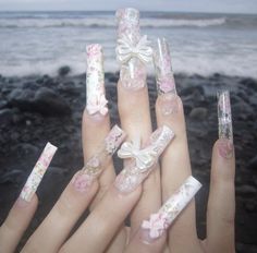 Soft Nails, Bling Acrylic Nails, Gem Nails, Long Acrylic Nails, Gorgeous Nails