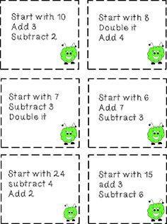 four green monsters with numbers on them and the words start with 2, 4, and 5