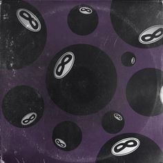 an album cover with black and white circles on purple paper that says,'no one is