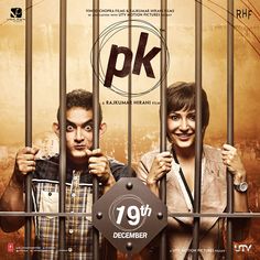 two people behind bars with the caption pk on it's face and in front of them is a sign that reads 19 th december