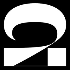 the letter q in white on a black background