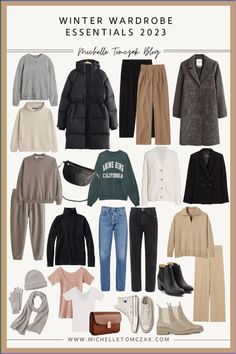 Europe Winter Outfits Cold Weather, Winter Outfit Travel, Wardrobe Essentials 2023, Autumn Capsule Wardrobe, Wardrobe Organization, Winter Wardrobe Essentials, Capsule Wardrobe Outfits