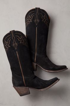 Women’s Fairfield Handcrafted Suede Leather Cowboy Boots | Overland Dark Western, Cute Cowgirl Boots, High Quality Boots, Country Boots, Concert Fits, Leather Cowboy Boots