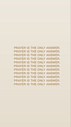 the words prayer are written in gold and white on a beige background with an image of a