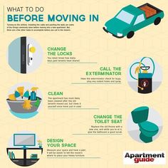 an info poster with different things to do before moving in