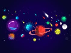 Galaxy Vector illustration by Md HI Shuvo on Dribbble