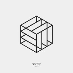 a black and white drawing of a cube