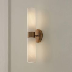 a wall light that is on the side of a wall