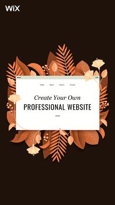 an image of a web page with the words design your own professional website