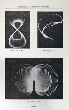 three different types of spirals are shown in black and white