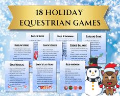 a christmas holiday game with snowflakes and santa's hat