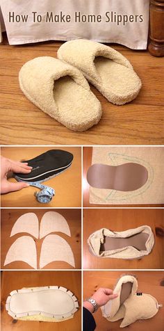 step by step instructions to make slippers