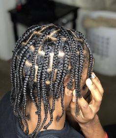 Square Box Braids, Thick Braids, Box Braids Men, Braids For Men, Mens Twists Hairstyles, Hair Like Wool, Braid Styles For Men, Boy Braids Hairstyles, Cornrow Hairstyles For Men