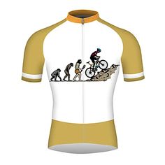 a bicycle jersey with an image of people riding bikes