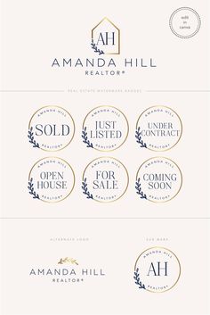 the logo design for amanda hill realtor