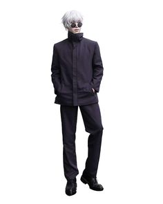 PRICES MAY VARY. Gojo Satoru's cosplay costume in the popular anime Jujutsu Kaisen. The fabric is skin-friendly, with hidden zipper pockets on the sides. The double-layer elastic net of the eye mask provides a smooth visual field and no pressure to play with the mobile phone. Using high-quality uniform cloth, the eye mask highly restores the character. If you have any queshions, please fell free to contact us. We will reply within 24 hours. Anime Name: Jujutsu Kaisen
 Character: Gojo Satoru
 Sui Gojo Halloween Costume, Gojo Clothes, Gojo Costume, Gojo Satoru Cosplay, Gojo Cosplay, Academy Uniform, Anime Name, Academy Uniforms, Mask Costume