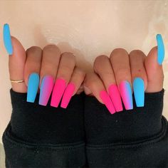 Heather Sanders (@heathersanders_) • Instagram photos and videos Modern Nail Art, Modern Nails, Long Acrylic Nails Coffin, Neon Nails, Dream Nails