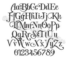 the upper and lower letters are drawn in black ink