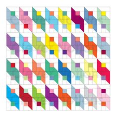 an image of a colorful pattern that looks like it is made out of squares and rectangles