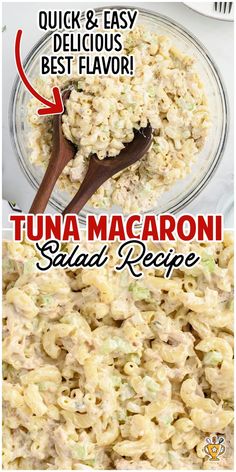 Tuna Macaroni Salad Tuna Macaroni Salad, Best Macaroni Salad, Tuna Salad Pasta, Pasta Noodle Recipe, Macaroni Salad Recipe, Savory Salads, Tuna Salad Recipe, Yummy Salad Recipes, Main Dish Salads