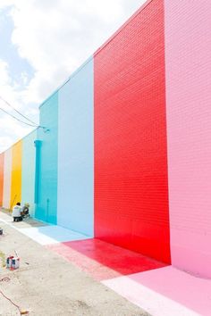 an image of a building that is painted in different colors