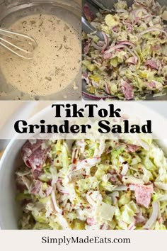 Grinder salad topped with dressing and Italian meats. Grinder Sub Sandwich, Viral Grinder Salad, Salad Tiktok, Grinder Salad, Easy Salad Dressing Recipes, Best Lunch Recipes, Sub Sandwich, Fresh Salad Recipes, Salad Meal Prep