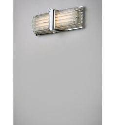 a bathroom light with two lights on the wall