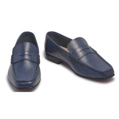 Wondering which shoes carry all the qualities you want? No need to look any further, these Blue Penny Loafer Slip-On Leather shoes will fit your taste perfectly! No matter what the season, or occasion, you can pull these off like a superstar wherever you go. It’s sleek exterior, and a comfortable insole makes it a snug wear every time. They offer exceptional durability, and their overall quality supports your feet during the long hours of the day. These shoes never go out of style and they look good with literally any outfit. Some of its features are; These shoes never go out of style and they look good with literally any outfit. Some of its features are; High-end leather quality Comfortable insole Excellent durability Versatile style Flexible An all-rounder, isn’t it? These Blue Penny Loa Classic Blue Slip-ons For Business, Elegant Blue Slip-on Leather Shoes, Blue Slip-on Moccasins, Blue Leather Sole Slip-on Moccasins, Classic Blue Slip-on Boat Shoes, Blue Slip-on Business Moccasins, Blue Loafers With Leather Sole For Business Casual, Blue Slip-on Moccasins For Business, Blue Leather Sole Loafers For Business Casual