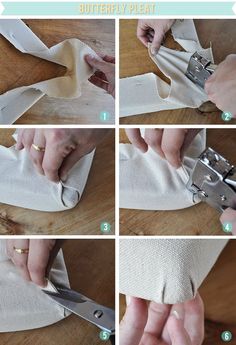 instructions for how to make an easy diy pillow with burlap and fabric