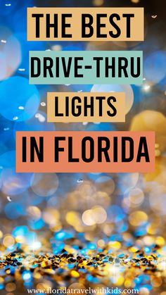 the best drive - thru lights in florida with text overlay that reads, the best drive - thru lights in florida