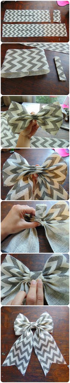 the steps to make a bow tie out of old sweaters and other fabric material