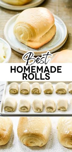 homemade rolls are ready to be baked in the oven and put on baking trays