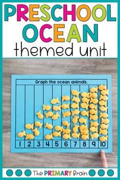 the preschool ocean themed math game for kids to learn how to count them in order to find