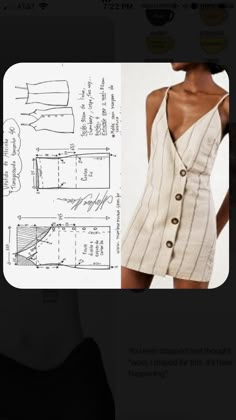 an image of a woman's dress and sewing pattern on the app store page