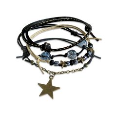 Star Gaze Bracelets | O Yeah Gifts! Star Gaze, Grunge Accessories, Jewelry Star, Bracelet Pack, Slide Bracelet, Wave Bracelet, Bracelet Knots, Jewelry Accessories Ideas, Funky Jewelry