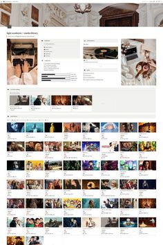 an image of a website page with many different pictures on the front and back pages