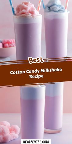 Ready to indulge in a dreamy Cotton Candy Milkshake that brings joy to any occasion? This fun recipe transforms classic candy into a creamy delight, making it a must-try for all dessert lovers. Don’t forget to save this gem for your candy drinks collection and impress everyone with your creativity! Cotton Candy Drink For Kids, Cotton Candy Milkshake Recipe, Cotton Candy Milkshake, Candy Milkshake, Cotton Candy Recipe, Cotton Candy Drinks, Candy Drinks, Pink Food Coloring