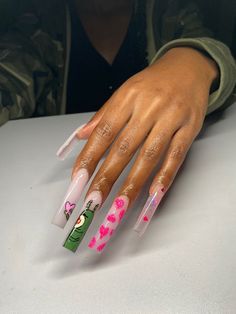 2xl Nails, Xxxl Nails, Xxl Nails, Nail Designs For 2023, Spongebob Nails, The Best Nail Designs, Fye Nails, Best Nail Designs, Long Acrylic Nail Designs