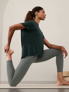 FOR: Yoga or studio practice FEEL: Soft, premium-weight comfort with luxurious TENCEL™ fibers that drape beautifully FAVE: Easy fit allows for freedom of movement Relaxed with room to move Covers your assets: longer length for more coverage. Ethereal Style, Yoga Style, Yoga Outfit, 2025 Vision, Bring The Heat, Yoga Fashion, Freedom Of Movement, Sport Wear