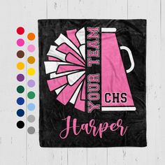 a pink and black towel with the words, keep calm today chs harper