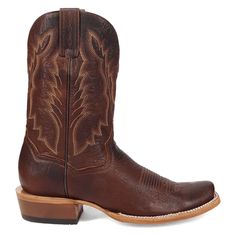 Saddle up in the Boerne stockman boot from Dan Post. This 11 inch boot features ultimate flex insole, cutter toe and heel for both style and durability. Size: 10 1/2 D.  Color: Brown.  Gender: male.  Age Group: adult.  Pattern: embroidered. Cowboy Casual, Square Toe Cowboy Boots, Dresses With Cowboy Boots, Dan Post Boots, Cowboy Shoes, Boots Mid Calf, Dan Post, Mens Cowboy, Mens Cowboy Boots